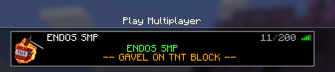 ENDOS SMP signup artwork for Minecraft Java players